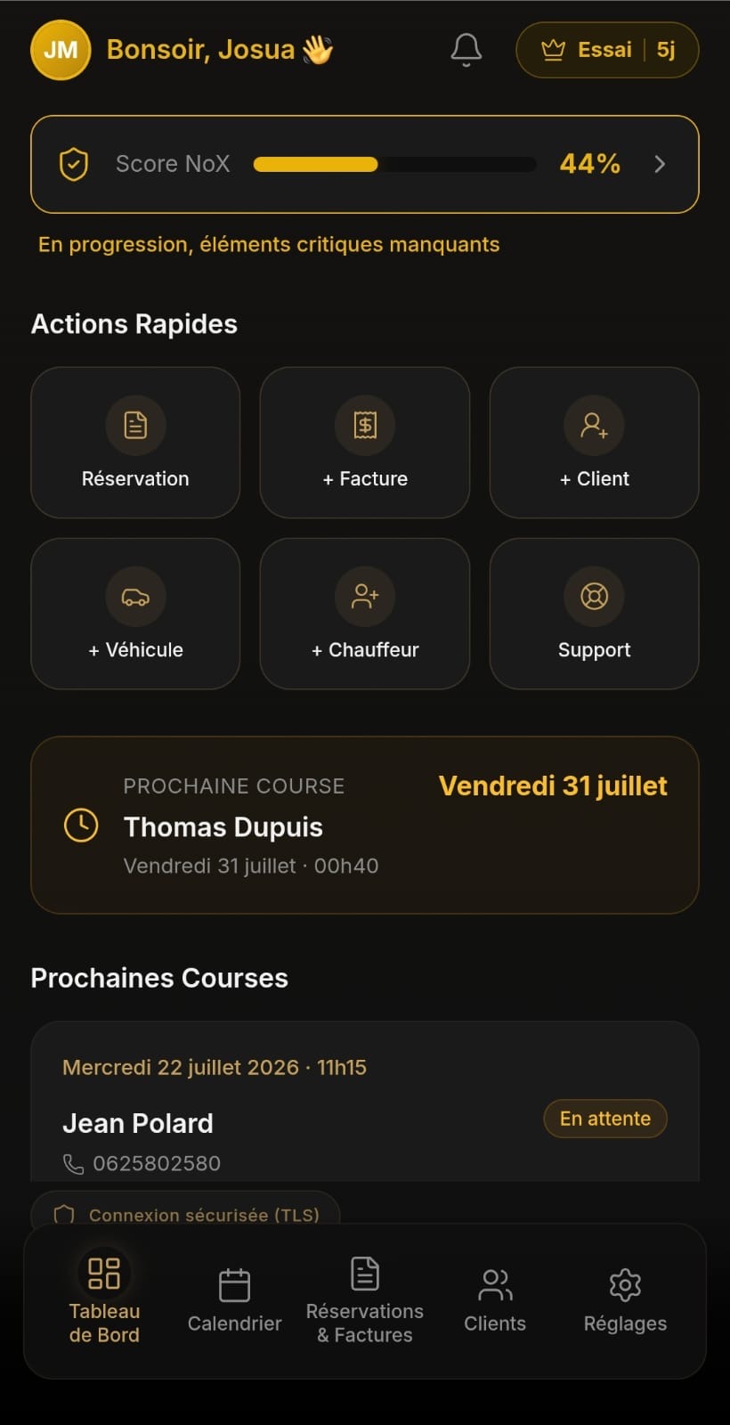 Facture Factur-X générée par NoX VTC